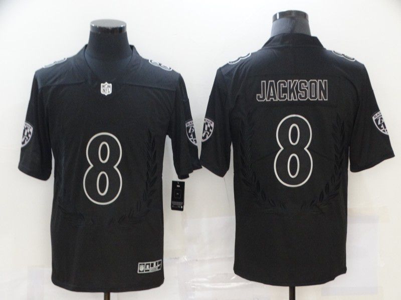 Men Baltimore Ravens #8 Jackson Black Commemorative Edition 2020 NFL Nike Jerseys->dallas cowboys->NFL Jersey